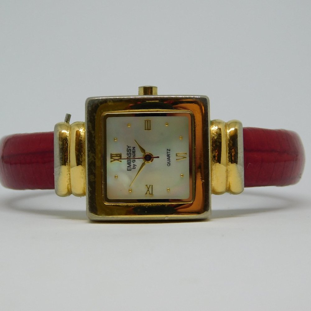 Embassy by GRUEN GSP284 Quartz Analog Women's Watch Sz. 5 1/2" New Battery